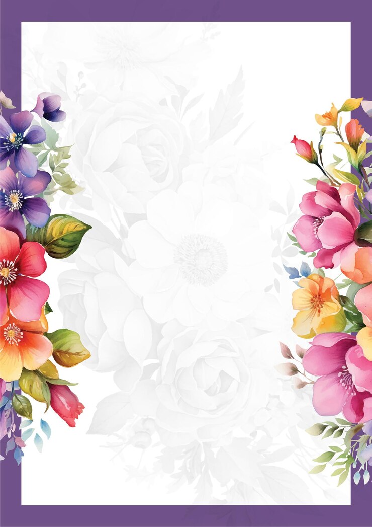 Vector kleurrijke kleurrijke moderne achtergrond aquarel uitnodiging met bloemen en bloemen