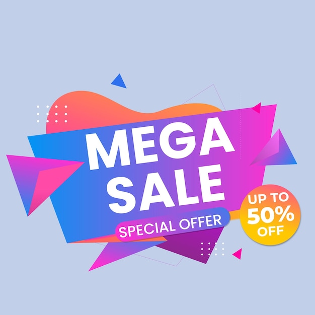 Kleurrijke korting verkoop podium Speciale aanbieding samenstelling Vector illustratie