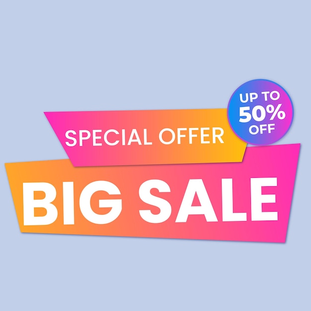 Kleurrijke korting verkoop podium Speciale aanbieding samenstelling Vector illustratie