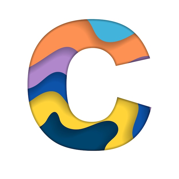 Vector kleurrijke letter c