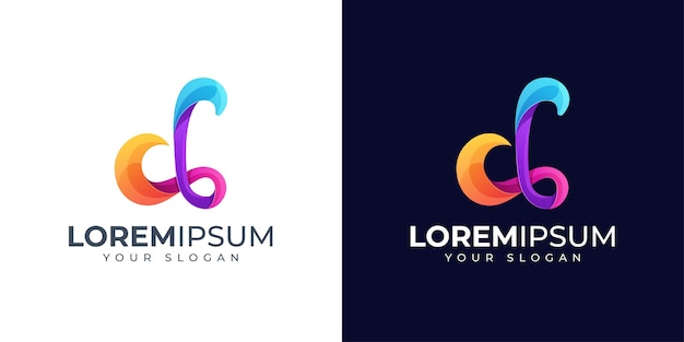 Kleurrijke Letter D logo-ontwerpinspiratie