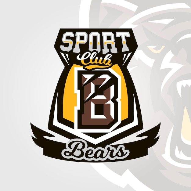 Kleurrijke logo embleem brief de bekraste klauw boze beer grizzly vector illustratie dynamische en sportieve stijl afdrukken op tshirts