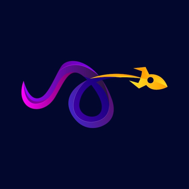 Kleurrijke Logo Raket Ontwerpsjabloon