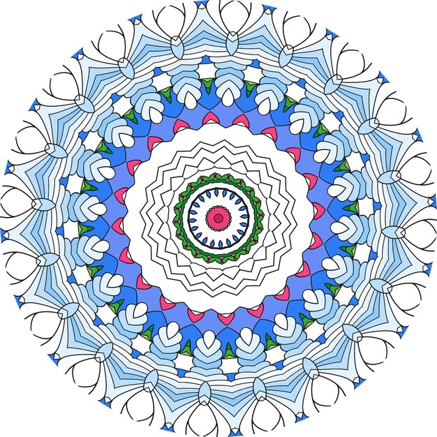 Kleurrijke Mandala. Decoratief Rond Ornament. Geïsoleerd Op Witte Achtergrond. Arabisch, Indiaas enz