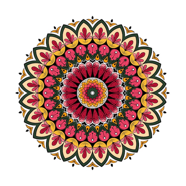 Kleurrijke mandala in cirkelvorm