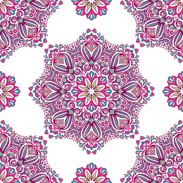 kleurrijke mandala Naadloos patroon