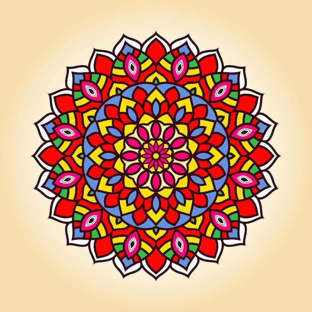 Kleurrijke mandala's voor kleurboek decoratieve ronde ornamenten