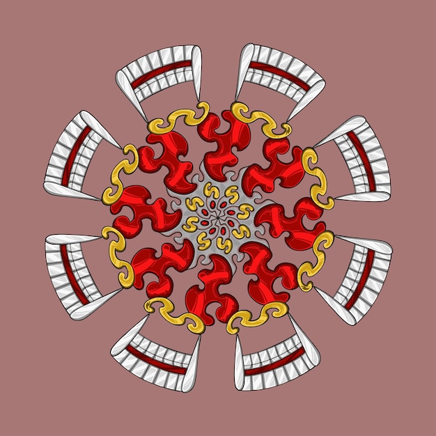 Kleurrijke mandala unieke stijl