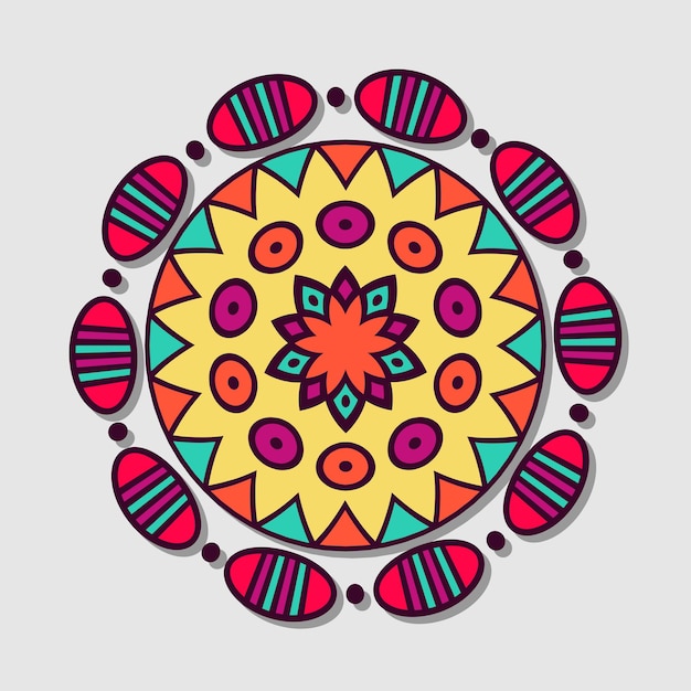 Kleurrijke mandala-vector