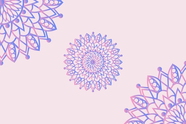 Kleurrijke mandala voor het gebruik van achtergrond Gradiant mandala-ontwerp