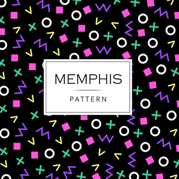 Kleurrijke moderne memphis patroon achtergrond