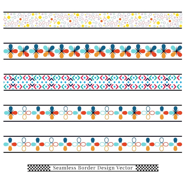 kleurrijke naadloze abstracte vectorverdelers set