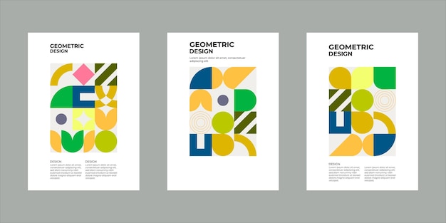 Kleurrijke neo geometrische poster Raster met kleur geometrische vormen