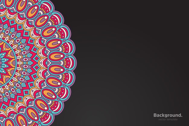 Kleurrijke oosterse mandala achtergrond