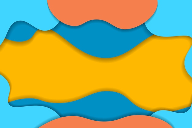 Kleurrijke papercut achtergrond in golvende stijl
