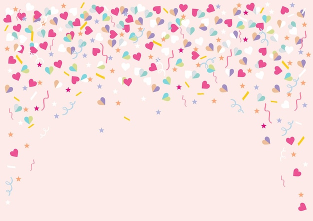 Vector kleurrijke pastel carnaval confetti achtergrond