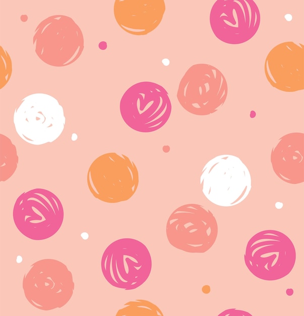 Kleurrijke polka dot met naadloze lijnenpatroon Mooie en kleurrijke stip