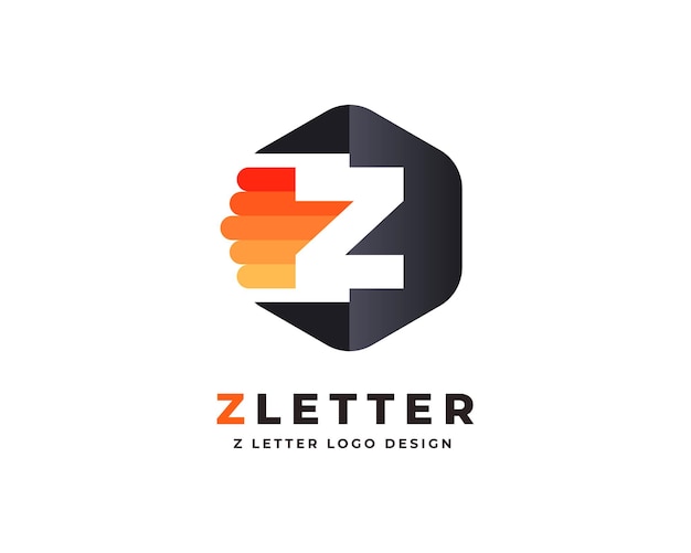 Kleurrijke premium z letter logo ontwerpsjabloon