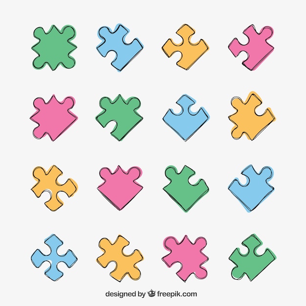 Kleurrijke puzzelstukjes