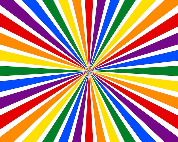 Kleurrijke regenboog achtergrond van LGBT vlag kleuren uitgaande regenboog stralen Poster banner