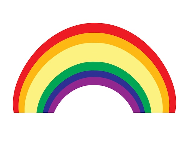 Kleurrijke regenboog platte pictogram vector illustratie abstracte kleurenspectrum