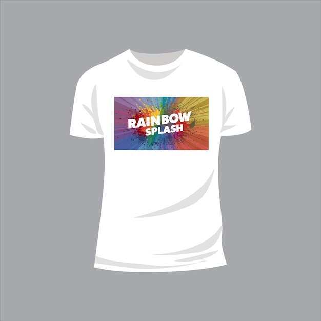 Vector kleurrijke regenboog t-shirts ontwerp