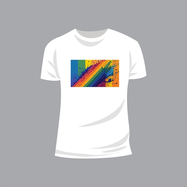 kleurrijke regenboog t-shirts ontwerp