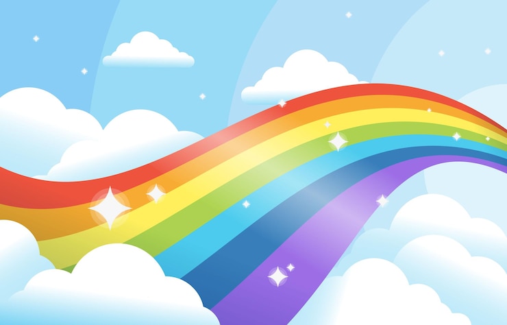 Vector kleurrijke regenboogachtergrond