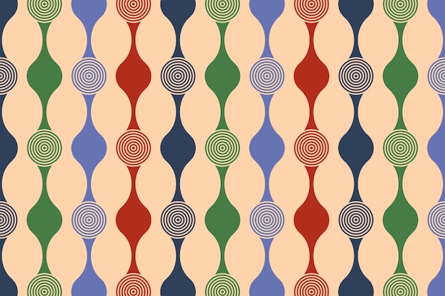 Kleurrijke retro nostalgische naadloze patroon vector achtergrond