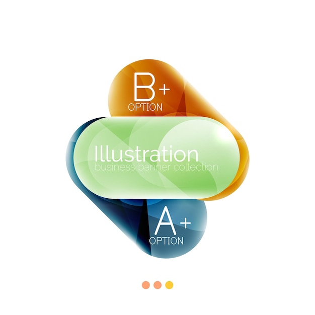 Kleurrijke ronde rechthoeken concept zakelijke infographics