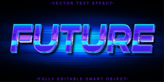 Kleurrijke Shiny Future Vector Volledig bewerkbare Smart Object Text Effect