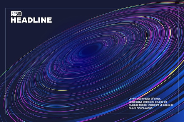 Kleurrijke spiraal spoel netwerk technologie big data abstracte vector achtergrond