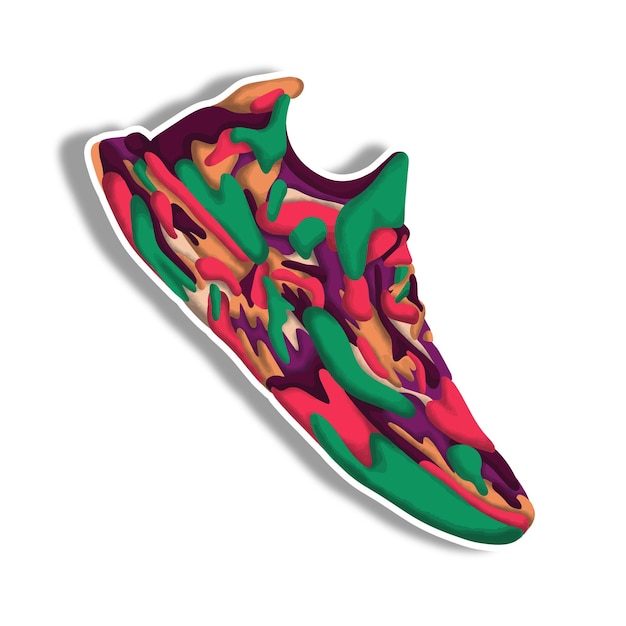 Kleurrijke stijl Pop Art Sneakers Design Trends Modern