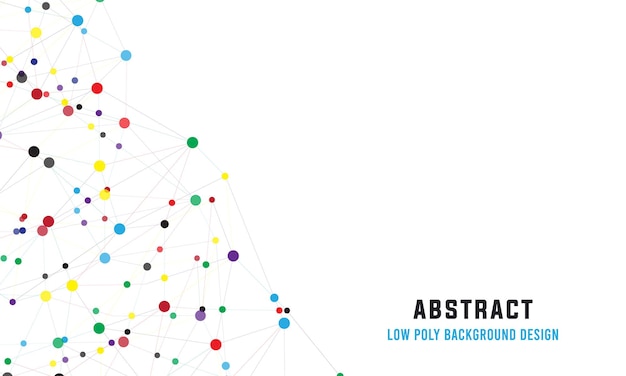 Kleurrijke stip netwerklijnen sociale media witte banner achtergrondontwerp