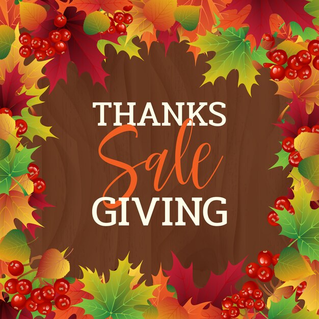 Kleurrijke Thanksgiving verkoop Vector achtergrond