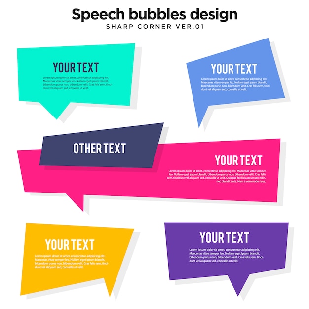 Vector kleurrijke toespraak bubble illustratie