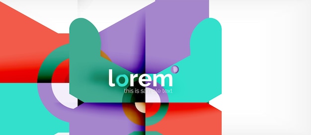 Kleurrijke trendy geometrische vormen achtergrond