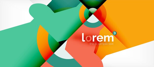 Kleurrijke trendy geometrische vormen achtergrond