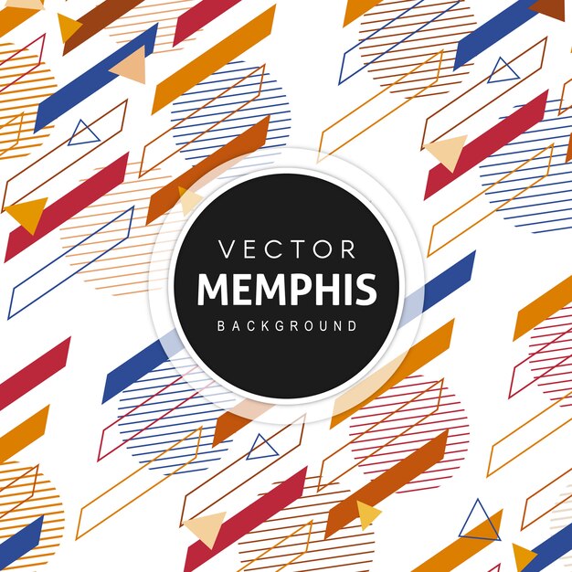 Kleurrijke Vector creatieve Memphis Design achtergrond