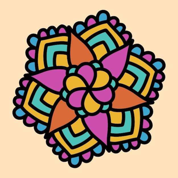 Kleurrijke vector mandala