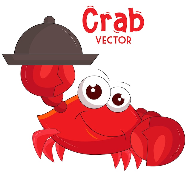 Vector kleurrijke vector van krab