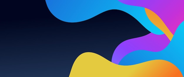 Kleurrijke vectorgradiënt moderne en eenvoudige abstracte banner met golven vormen Vectorontwerp lay-out voor presentaties flyers posters achtergrond jaarverslag uitnodigingen