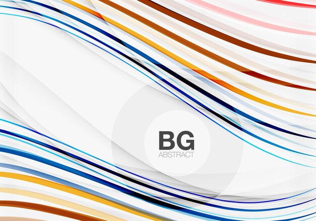 Kleurrijke vectorstrepen op grijs Moderne technologie of zakelijke web abstracte achtergrond