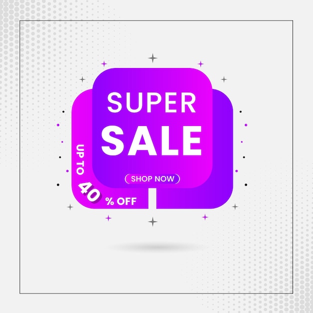 Vector kleurrijke verkoop vector mega verkoop banner sjabloon voor web of sociale media discount promotie lay-out
