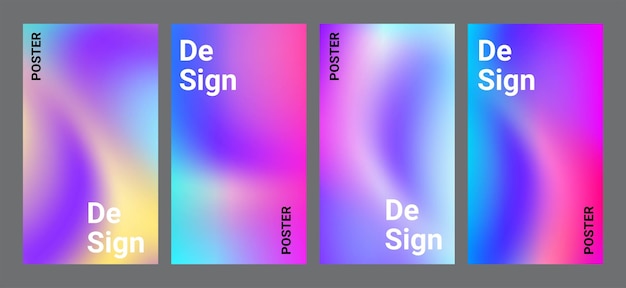 kleurrijke verticale banner collectie sjabloonontwerp