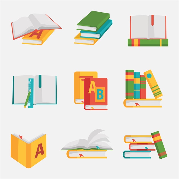 Kleurrijke verzameling boeken en onderwijsmateriaal