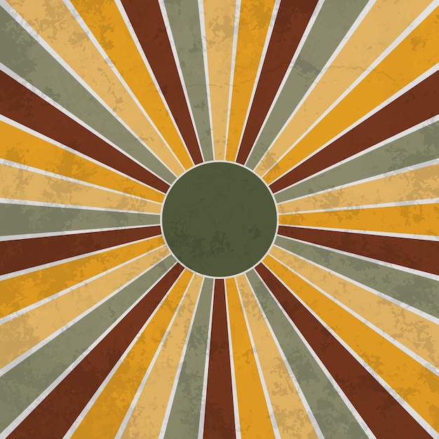 Kleurrijke vintage gestreepte sunburst vector achtergrond