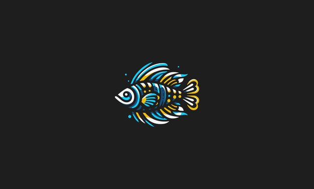 kleurrijke vis vector illustratie logo ontwerp