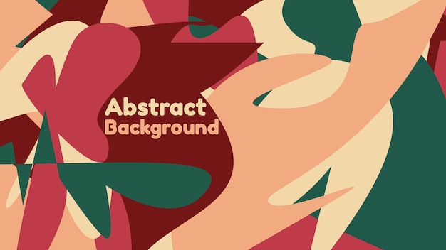 kleurrijke vlakke abstracte vormenachtergrond met decoratieve lijnvector