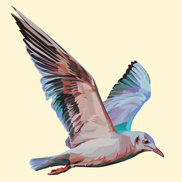 Vector kleurrijke vliegende adelaar op pop-art stijl vector illustratie retro stijl